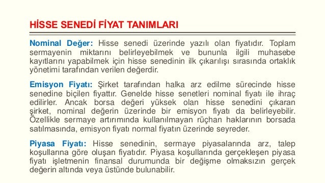 Tasfiye değeri Tasfiye değeri